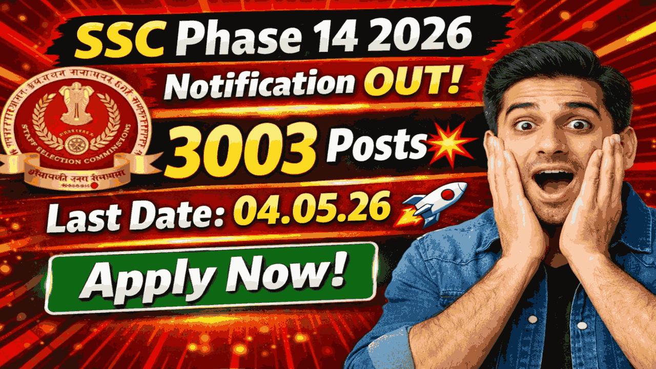 SSC Selection Post Phase 14 Recruitment 2026 Notification Out